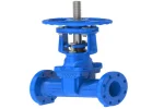 Blue stainless steel gate valve